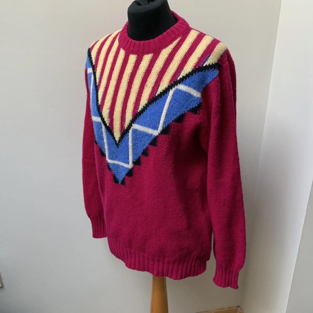 Vintage wool jumper fits uk 10 12 14 - Picture 10 of 14